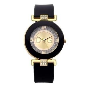 Luxury Black Gold & Diamond Women's Quartz Watch